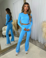 Darcy Two Piece Gym Set- Sky Blue