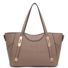Anya 'The Tote Bag' Gold Detail Women's Handbag - Mocha