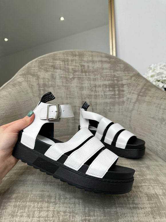 Indiah Chunky Gladiator Sandals - White