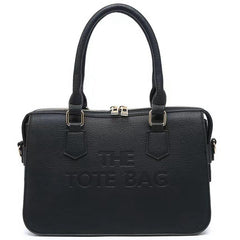 Rose Top Handle 'The Tote Bag' Design Handbag - Black