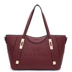 Anya 'The Tote Bag' Gold Detail Women's Handbag - Wine
